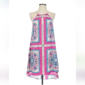 Madison Marcus Silk Halter Dress Size S Boho Paisley
